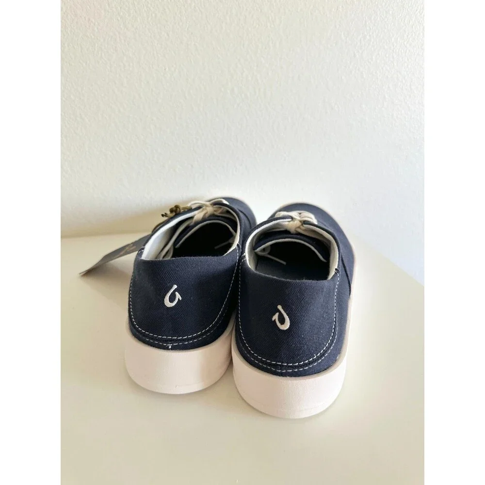 NWT Olukai Tradewind Mood Indigo Navy Blue Casual Shoes Sneakers Canvas Men's 10